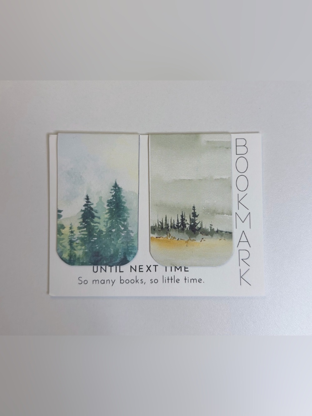 Watercolor Forest Magnetic Bookmarks - Green Set